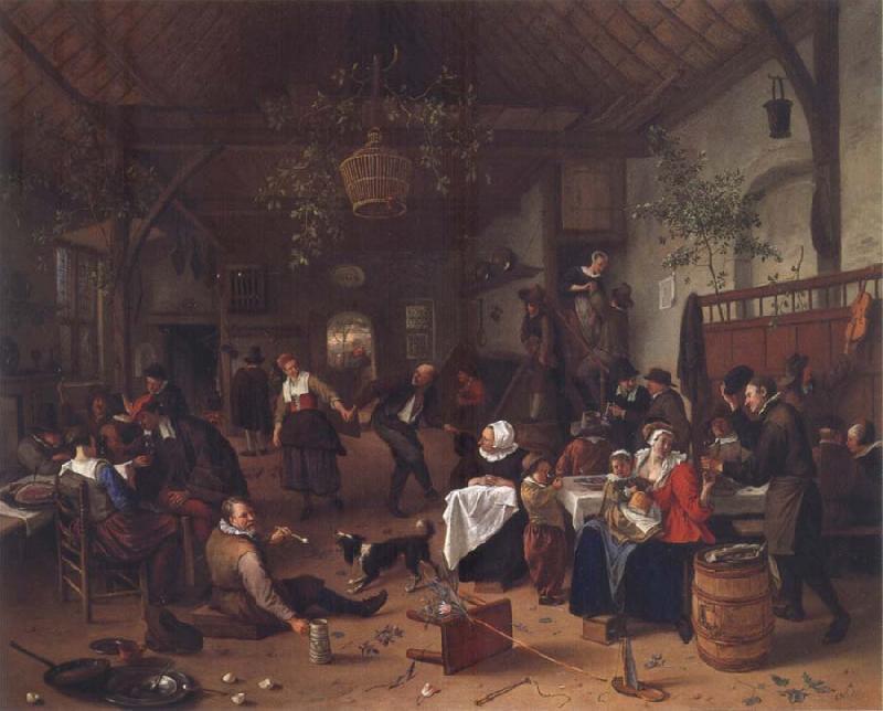 Jan Steen Merry Company in an inn France oil painting art